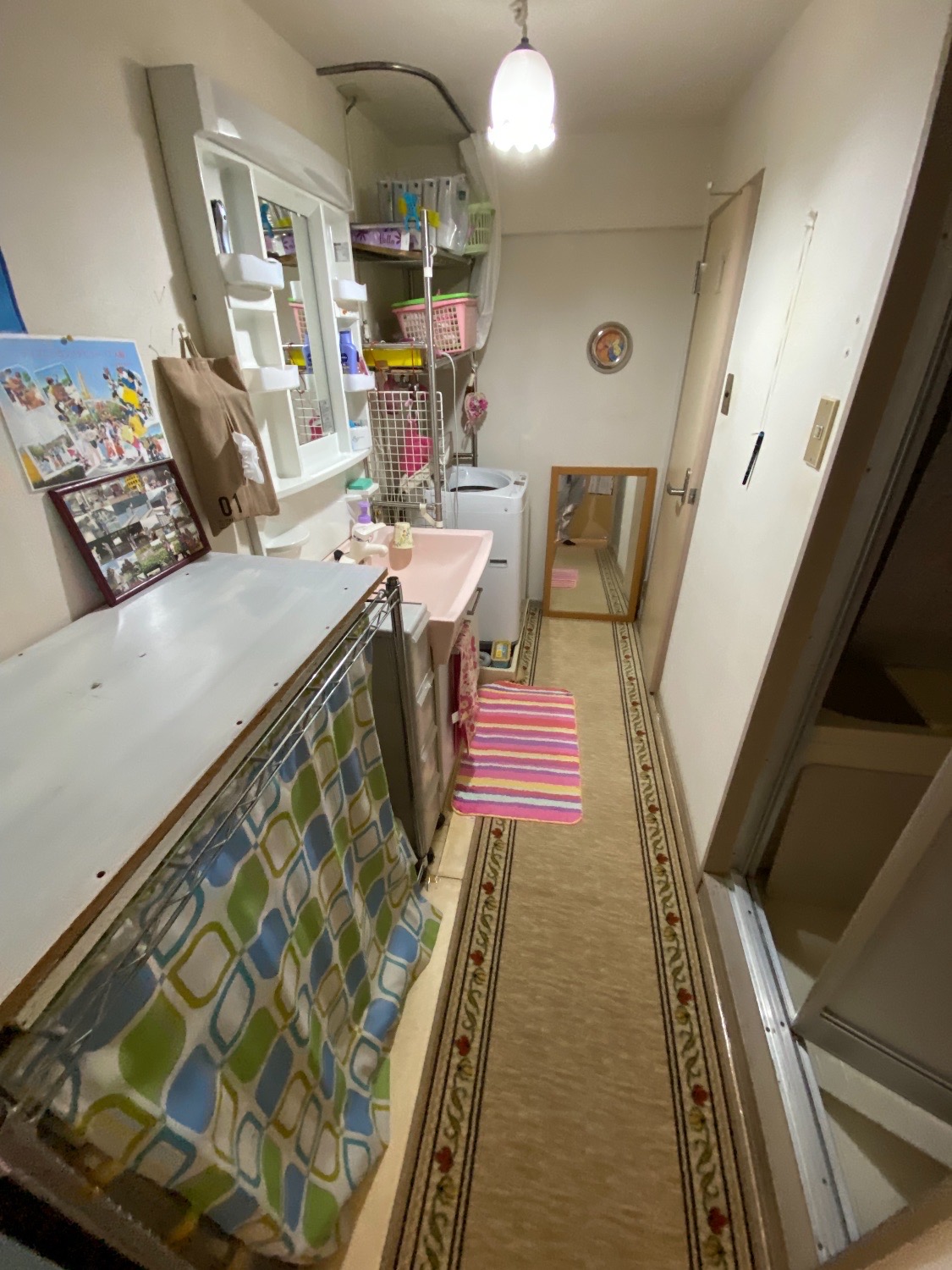 千葉県流山市前ヶ崎_残置物撤去_不動産売却_マンション_4LDK_洗面所_作業前