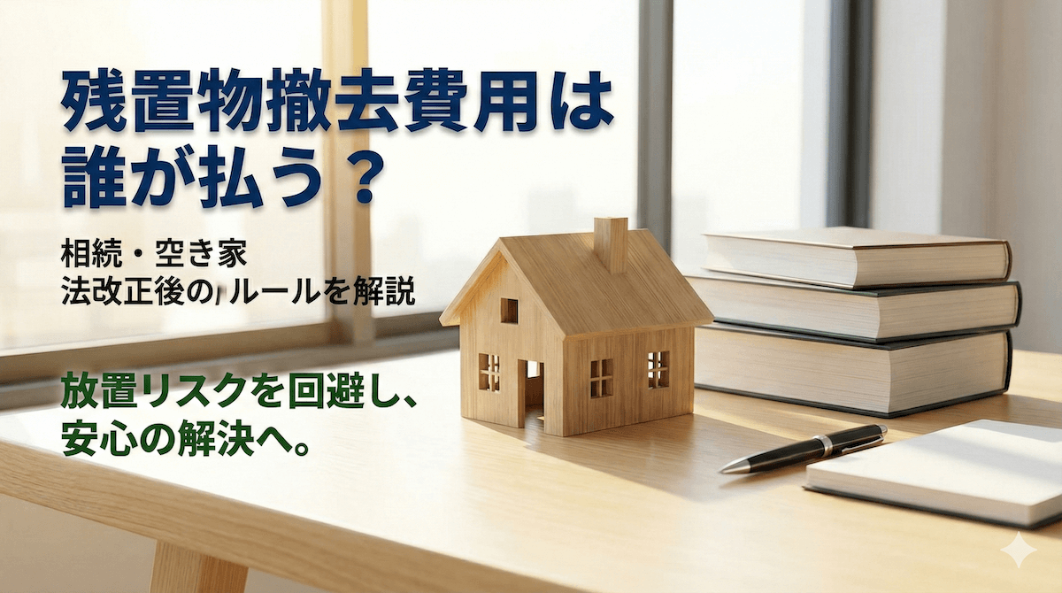 残置物撤去費用は誰が支払う？｜賃貸・相続・売却ごとの費用負担と民法 