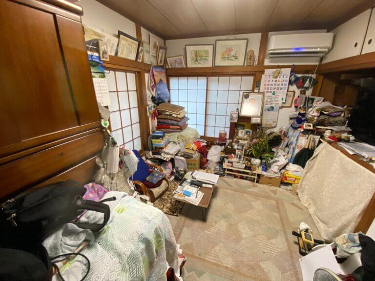 東京都_大田区_仲六郷_物屋敷清掃_一軒家_3DK_レンタルコンテナ_和室_作業前