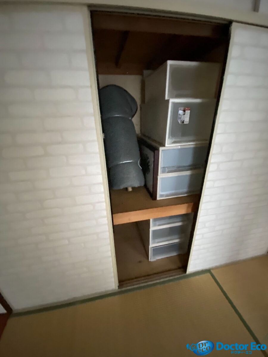 神奈川県_横浜市_緑区_霧ヶ丘_残置物撤去_引っ越し_退去時_不用品回収_団地_4LDK_和室_押入れ_作業前