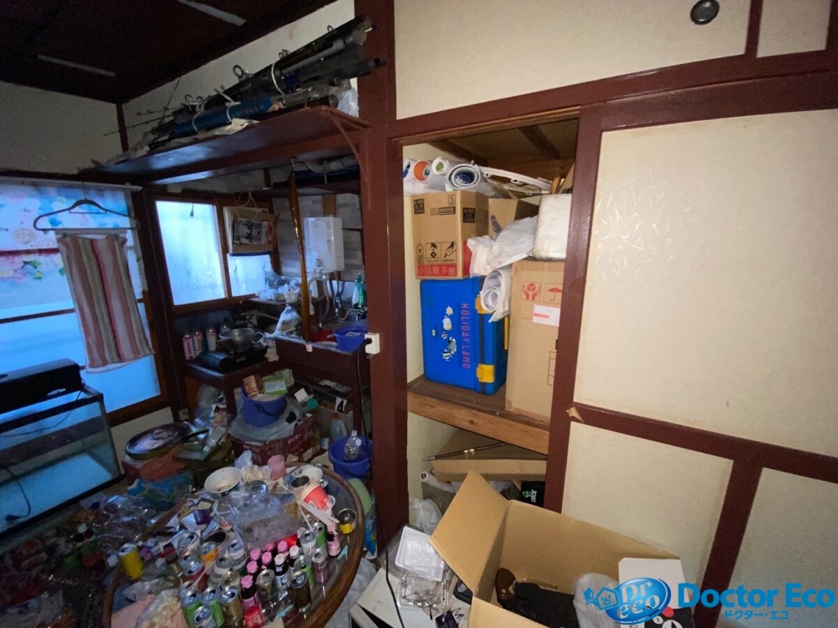 東京都_江東区_東陽_引っ越し_退去時_残置物撤去_ゴミ屋敷清掃_アパート_2K_キッチン_作業前