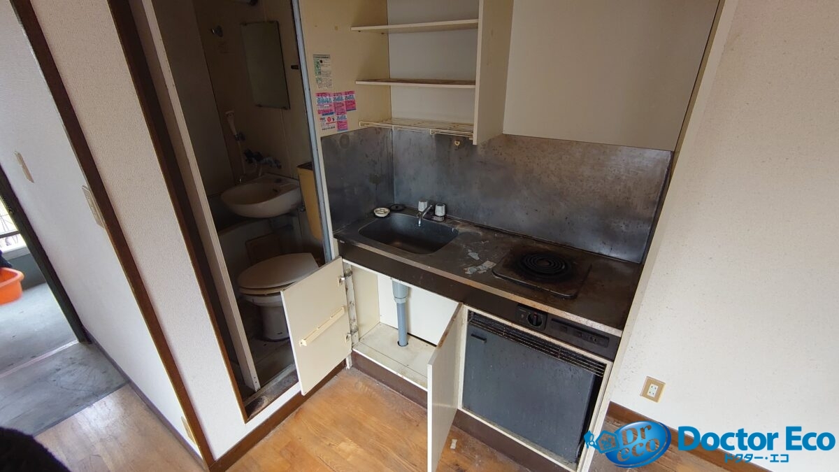 神奈川県_川崎市_幸区_北加瀬_ゴミ屋敷清掃_引っ越し_退去時_アパート_1R_ユニットバス_作業後