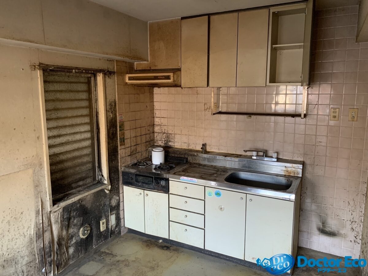東京都_葛飾区_東金町_引っ越し_退去時_配送サービス_物屋敷_不用品回収_アパート_1LDK_キッチン_作業後