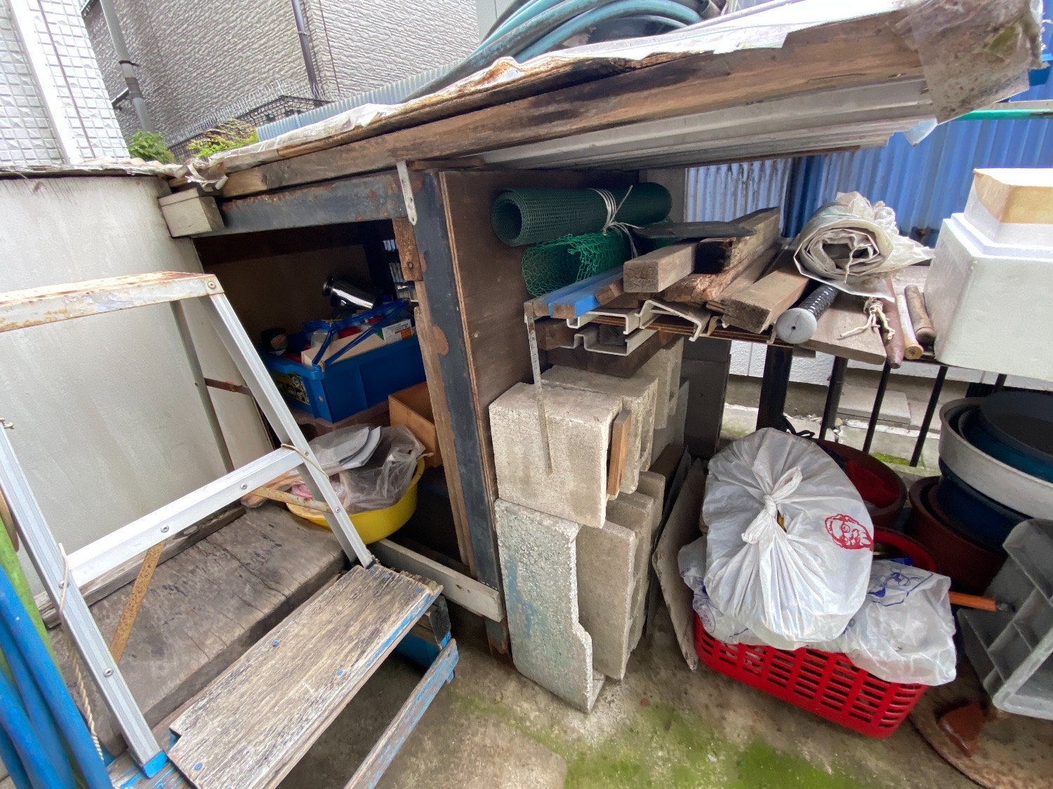 神奈川県川崎市】庭の不用品回収と物置の解体撤去してきました 