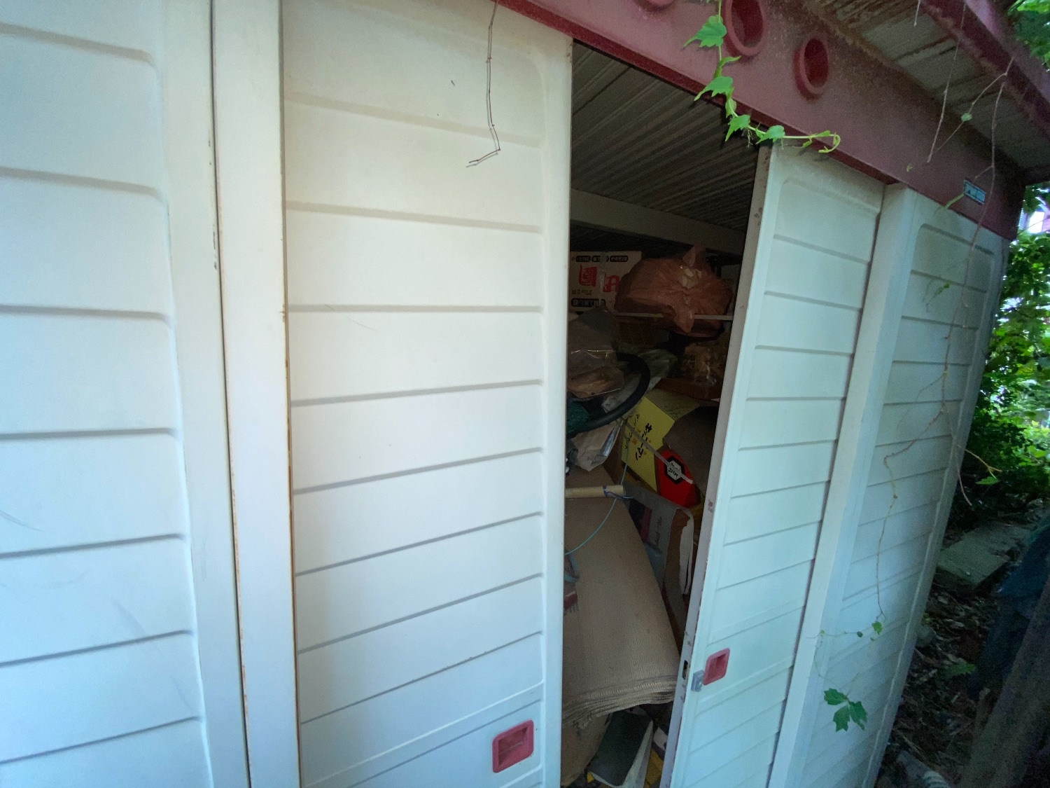 千葉県流山市_不用品回収_物置の解体撤去_庭_草木手入れ_樹木伐採_草刈り_一軒家_外回り_物置1_作業前