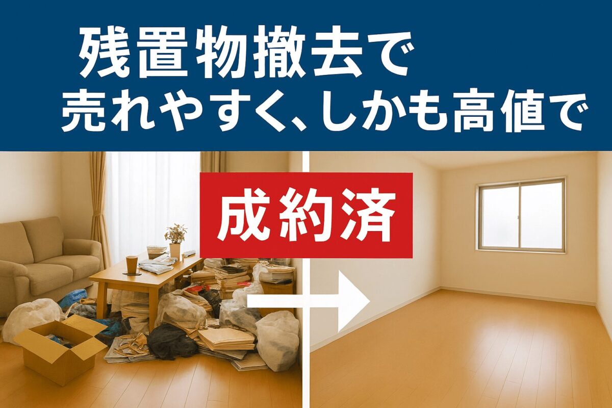 不動産会社様必見】残置物を片付けると「売れやすく、高くなる 
