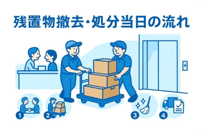 残置物撤去_作業当日の流れ