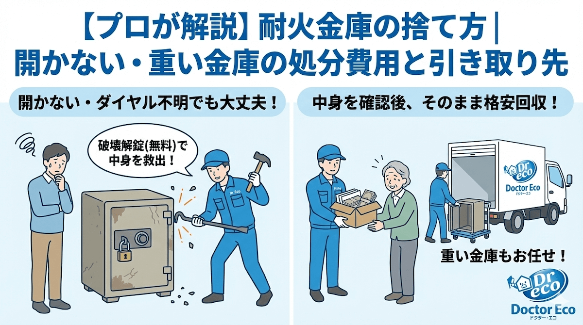 プロが解説】耐火金庫の捨て方｜開かない・重い金庫の処分費用と 