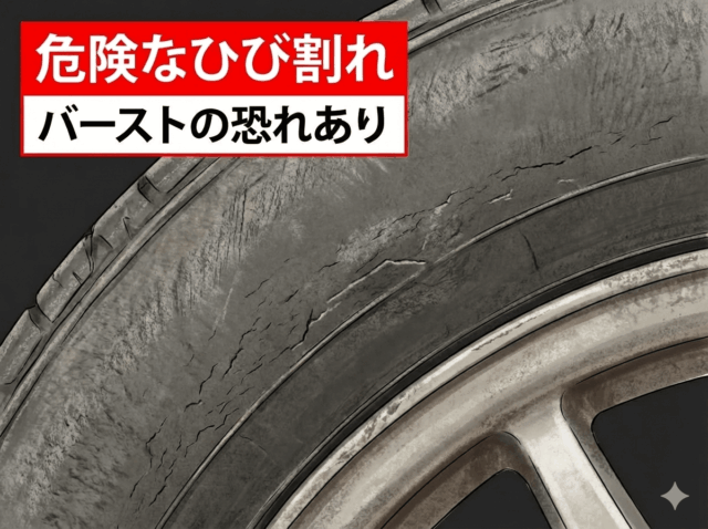 タイヤ_消費期限_横_ヒビ_亀裂