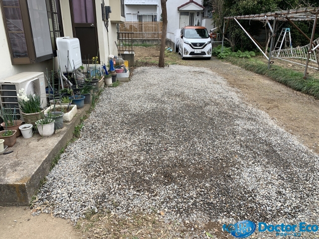 埼玉県越谷市舟渡_樹木伐採_不用品回収_駐車スペース_一軒家_庭_庭6_作業後